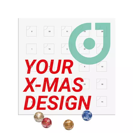 Lindt Lindor Suklaapallokalenteri Painatuksella - Suklaakalenterit - MT00010 - 1