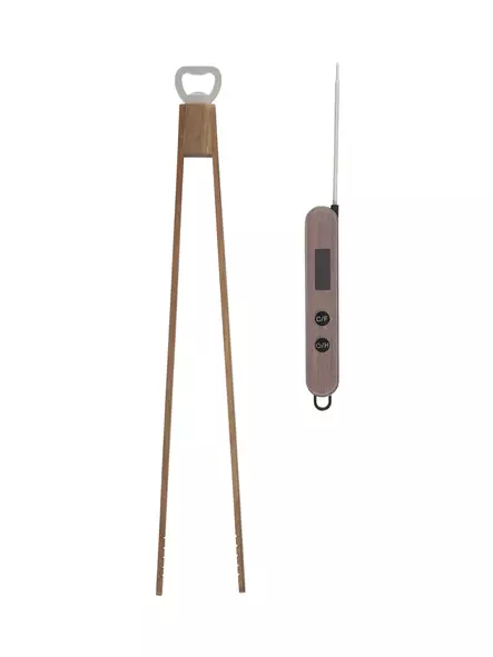 Orrefors Griilipihdit Pulloavaajalla + Lämpömittari - Grillaustarvikkeet - GC411348 - 1